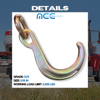 Load image into Gallery viewer, Grade 70 8&quot; &amp;  15&quot; Towing J Hook w/ TJ Hooks
