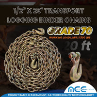 Load image into Gallery viewer, Grade 70 x 20 ft. Transport Chain w/ Grab Hooks
