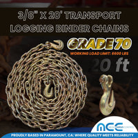 Load image into Gallery viewer, Grade 70 x 20 ft. Transport Chain w/ Grab Hooks
