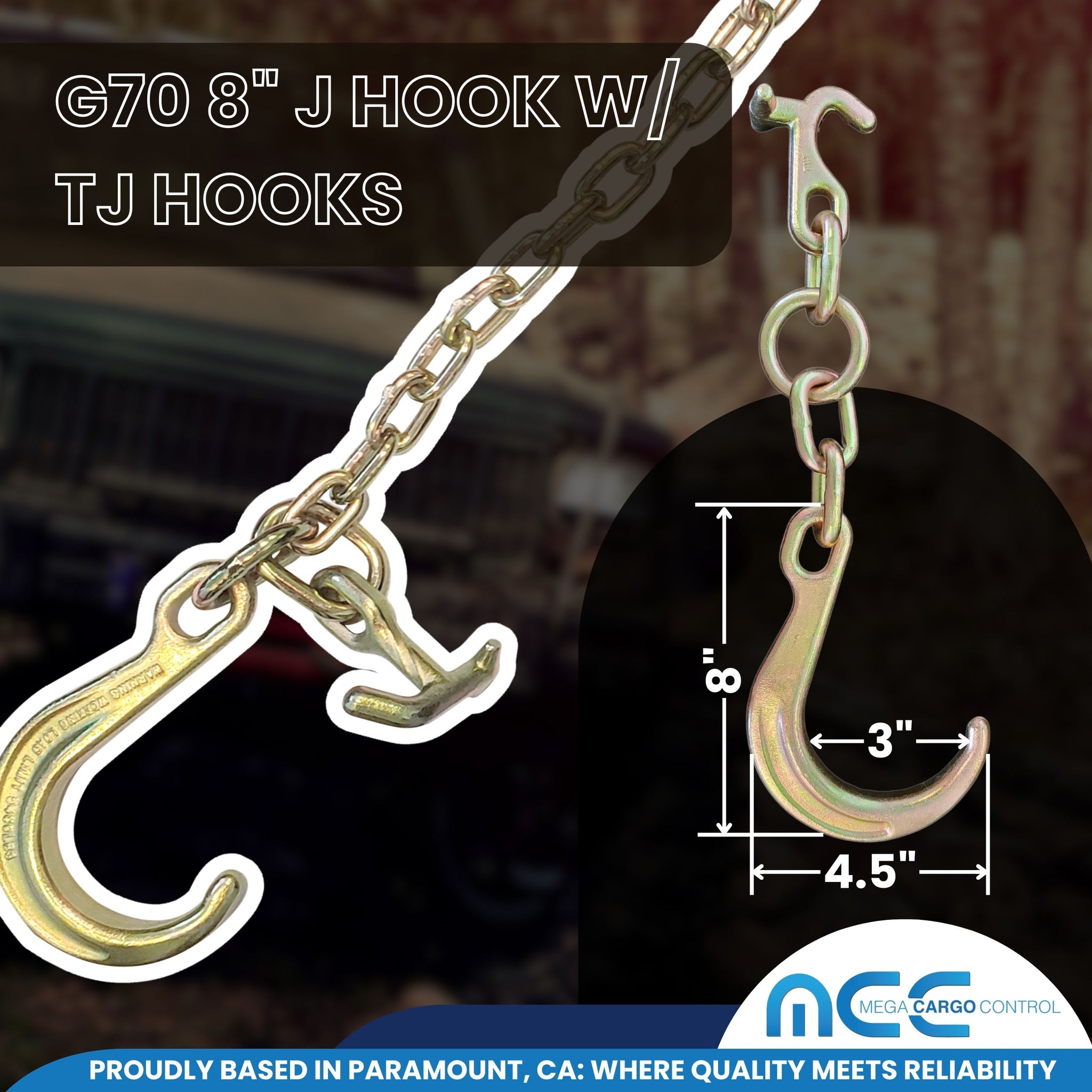 V Bridle Tow Straps 3 x 24 w/ 15 J Hooks 5400 WLL, 16200 Lbs Capacity Webbing