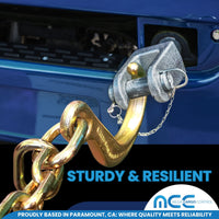 Load image into Gallery viewer, G70 5/16&quot; x 2ft V Bridle Tow Chain w/ 8&quot; J Hook &amp; TJ Combo &amp; Grab Hook WLL: 4700 LBS
