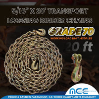Load image into Gallery viewer, Grade 70 x 20 ft. Transport Chain w/ Grab Hooks
