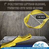 Load image into Gallery viewer, 1&quot; Twisted Eye Web Slings, Heavy Duty Rigging Straps
