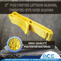 Load image into Gallery viewer, 2&quot; Twisted Eye Web Slings, Heavy Duty Rigging Straps
