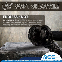 Load image into Gallery viewer, 2 PCS 1/2&#39;&#39; x 22&#39;&#39; Synthetic Soft Shackle
