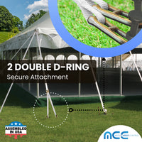 Load image into Gallery viewer, 2&quot; Double Leg Ratchet Tent Strap With Double Bar D-rings And Wire J Hook
