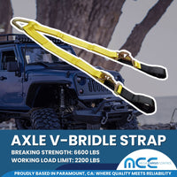 Load image into Gallery viewer, 2" Width Low Profile Axle Strap V-Assembly - 48" Long- USA Custom
