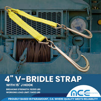 Load image into Gallery viewer, 4" x 36" V-Bridle Strap With 15" J Hook
