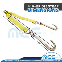 Load image into Gallery viewer, 4" x 36" V-Bridle Strap With 15" J Hook
