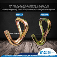 Load image into Gallery viewer, USA 2&quot; Replacement Over Tire Straps w/ Wire J Hooks (Fits Boydstun Trailers)
