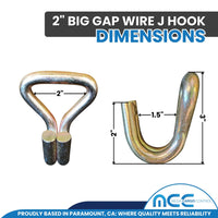 Load image into Gallery viewer, USA 2&quot; Replacement Over Tire Straps w/ Wire J Hooks (Fits Boydstun Trailers)
