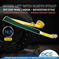 Load image into Gallery viewer, USA 2&quot; Replacement Over Tire Straps w/ Wire J Hooks (Fits Boydstun Trailers)
