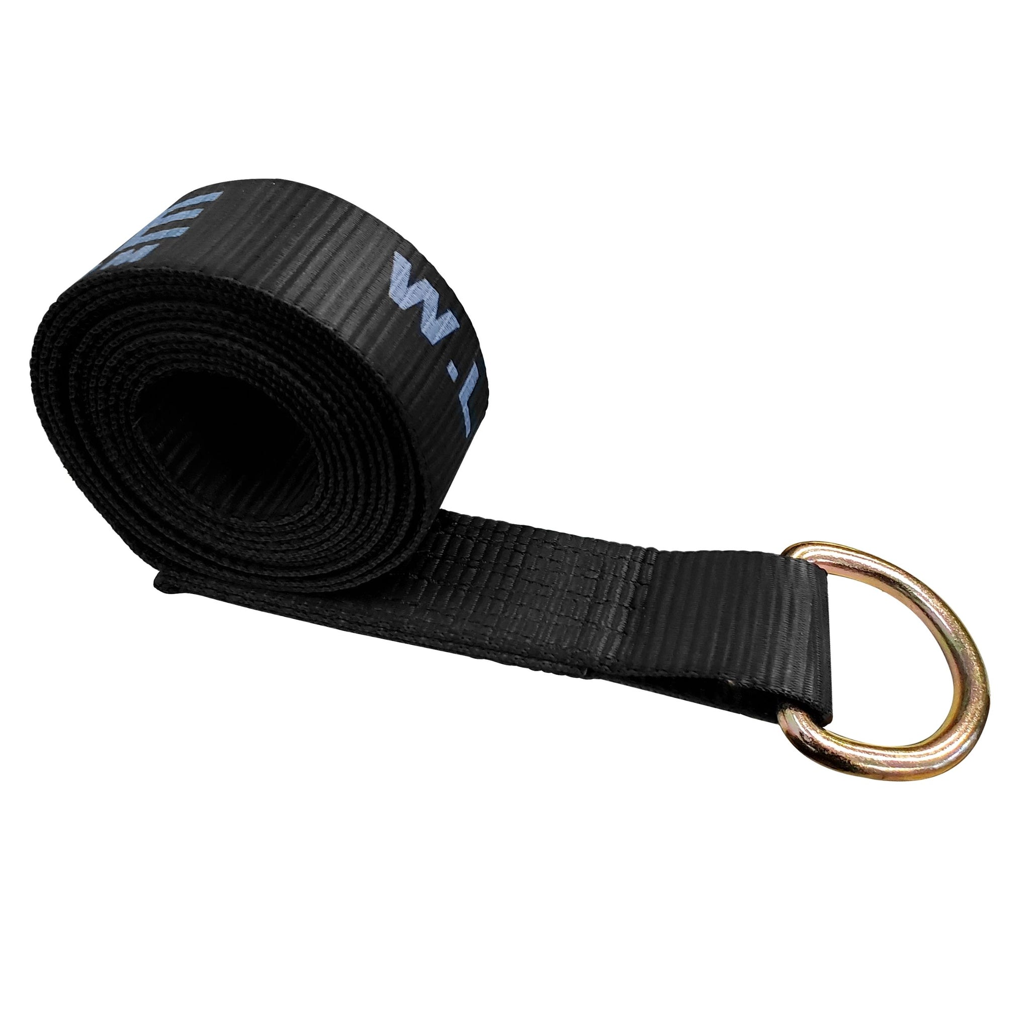 Ratchet Straps Loop Lasso 2 In X 10 FT D Ring Lasso Strap Auto Tie Down For Wheel Lift, Tow Truck, Auto Trailer Hauling Winch Straps(Yellow, 10 - Pack) - USA D - Foto 8