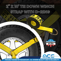 Load image into Gallery viewer, 2&quot; x 10&#39; Wheel Lift Lasso Strap w/ D Ring
