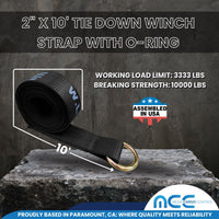 Load image into Gallery viewer, 2&quot; x 10&#39; Wheel Lift Lasso Strap w/ O Ring
