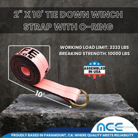 Load image into Gallery viewer, 2&quot; x 10&#39; Wheel Lift Lasso Strap w/ O Ring
