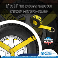 Load image into Gallery viewer, 2&quot; x 10&#39; Wheel Lift Lasso Strap w/ O Ring
