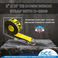 Load image into Gallery viewer, 2&quot; x 10&#39; Wheel Lift Lasso Strap w/ O Ring
