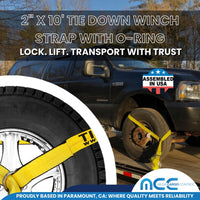 Load image into Gallery viewer, 2&quot; x 10&#39; Wheel Lift Lasso Strap w/ O Ring
