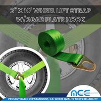 Load image into Gallery viewer, 2&quot; x 10&#39; Wheel Lift Strap w/Grab Plate hook
