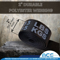 Load image into Gallery viewer, USA 2&quot; x 10&#39; TJ Combo Cluster Hook Auto Tie Down Straps
