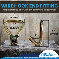 Load image into Gallery viewer, 3&quot; Winch Strap w/ Wire J Hook - USA Custom Made
