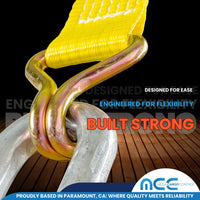 Load image into Gallery viewer, 3&quot; Winch Strap w/ Wire J Hook - USA Custom Made
