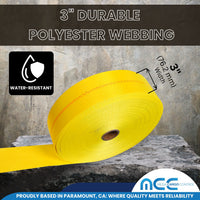 Load image into Gallery viewer, 3&quot; Winch Strap w/ Wire J Hook - USA Custom Made
