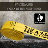 Load image into Gallery viewer, USA 3&quot; Winch Strap w/ Black Flat Hook
