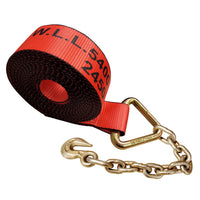Load image into Gallery viewer, 3&quot; Winch Strap w/ Chain Extension - USA Custom Made
