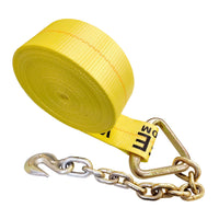 Load image into Gallery viewer, 3&quot; Winch Strap w/ Chain Extension - USA Custom Made
