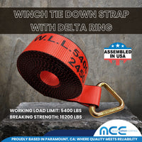 Load image into Gallery viewer, 3&quot; x 30&#39; Winch Strap w/ Delta Ring
