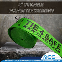 Load image into Gallery viewer, 4&quot; Winch Strap w/ Wire J Hook - USA Custom Made
