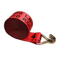 Load image into Gallery viewer, 4&quot; Winch Strap w/ Wire J Hook - USA Custom Made
