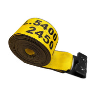 4" Winch Strap w/ Black Flat Hook