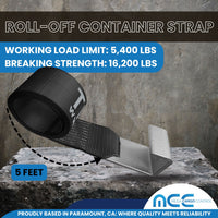 Load image into Gallery viewer, 4&quot; x 5&#39; Container Winch Strap for Roll Off The Truck
