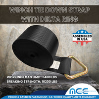 Load image into Gallery viewer, 4&quot; x 30&#39; Winch Strap w/ Delta Ring
