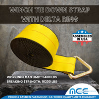 Load image into Gallery viewer, 4&quot; x 30&#39; Winch Strap w/ Delta Ring
