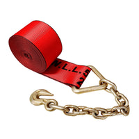 Load image into Gallery viewer, USA 4&quot; Winch Strap w/ Chain Extension
