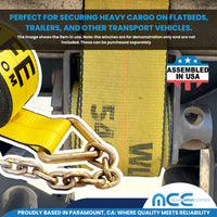 Load image into Gallery viewer, USA 4&quot; Winch Strap w/ Chain Extension
