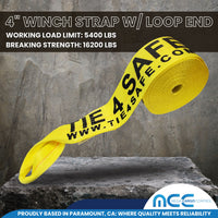 Load image into Gallery viewer, 4&quot; Winch Strap w/ Loop End
