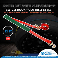 Load image into Gallery viewer, USA 2&quot; Replacement Over-Tire Straps w/ Standard Swivel Hook (Fits Cottrell Trailers)
