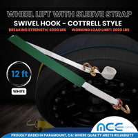 Load image into Gallery viewer, USA 2&quot; Replacement Over-Tire Straps w/ Standard Swivel Hook (Fits Cottrell Trailers)
