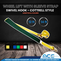 Load image into Gallery viewer, USA 2&quot; Replacement Over-Tire Straps w/ Standard Swivel Hook (Fits Cottrell Trailers)
