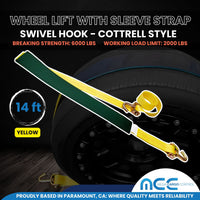 Load image into Gallery viewer, USA 2&quot; Replacement Over-Tire Straps w/ Standard Swivel Hook (Fits Cottrell Trailers)
