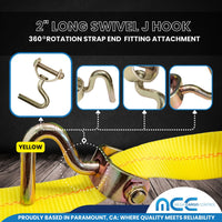 Load image into Gallery viewer, USA 2&quot; Replacement Over-Tire Straps w/ Long Swivel Hook (Fits Cottrell Trailers)
