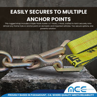Load image into Gallery viewer, 2&quot; x 10&#39; Tie Down Strap w/ TJ Cluster Hook for Wrecker Tow Truck Auto Hauling

