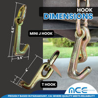 Load image into Gallery viewer, 2&quot; x 10&#39; Tie Down Strap w/ TJ Cluster Hook for Wrecker Tow Truck Auto Hauling
