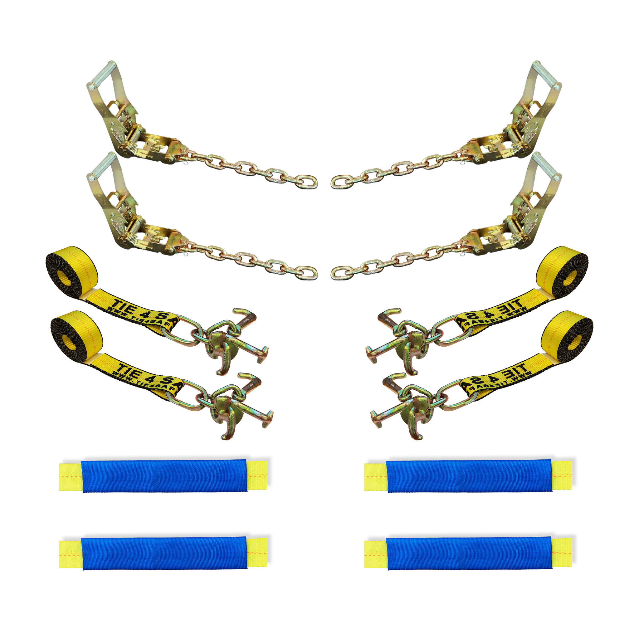 4-Pack 2 inch Roll Back Chain Strap
