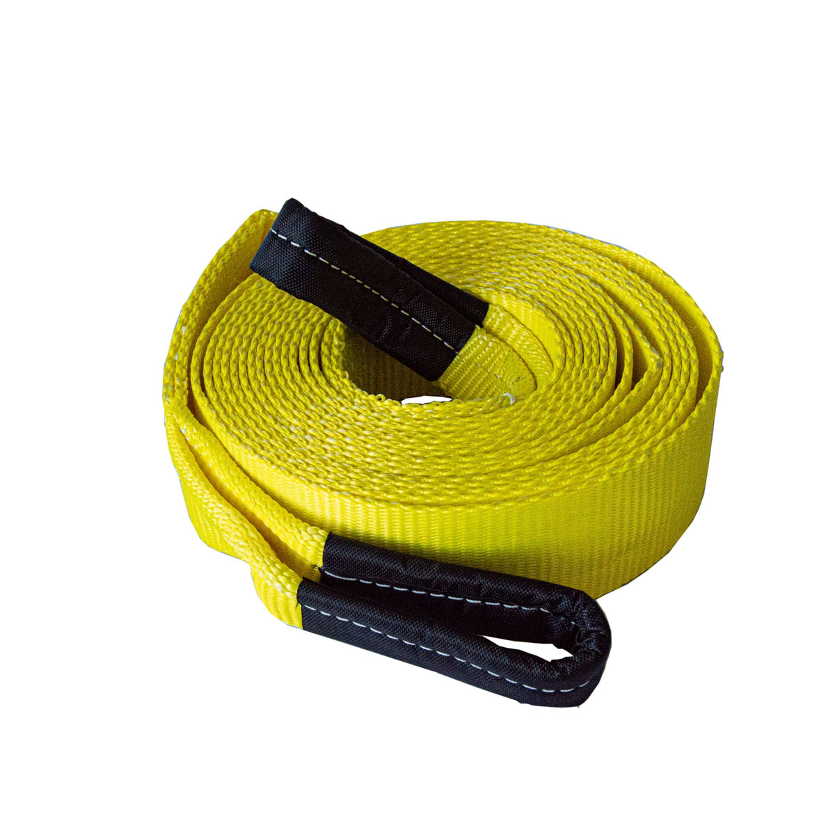 4" x 20ft Heavy Duty Recovery Tow Strap with Protective Loop Eyes Towing